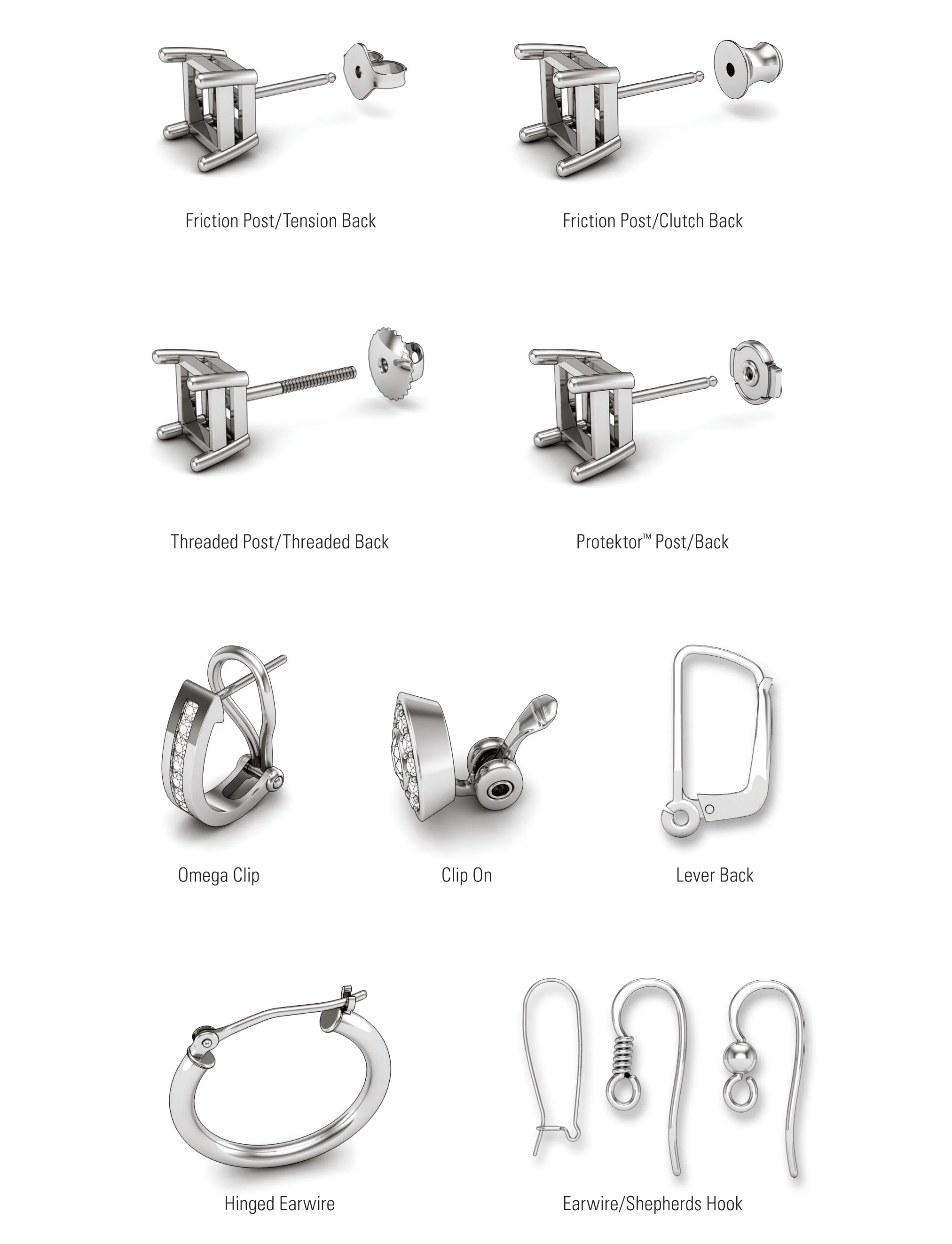 Earrings Types of Earring Backs