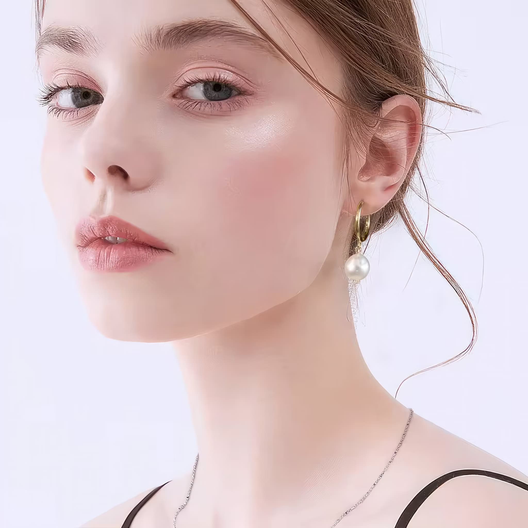pearl hoops for women