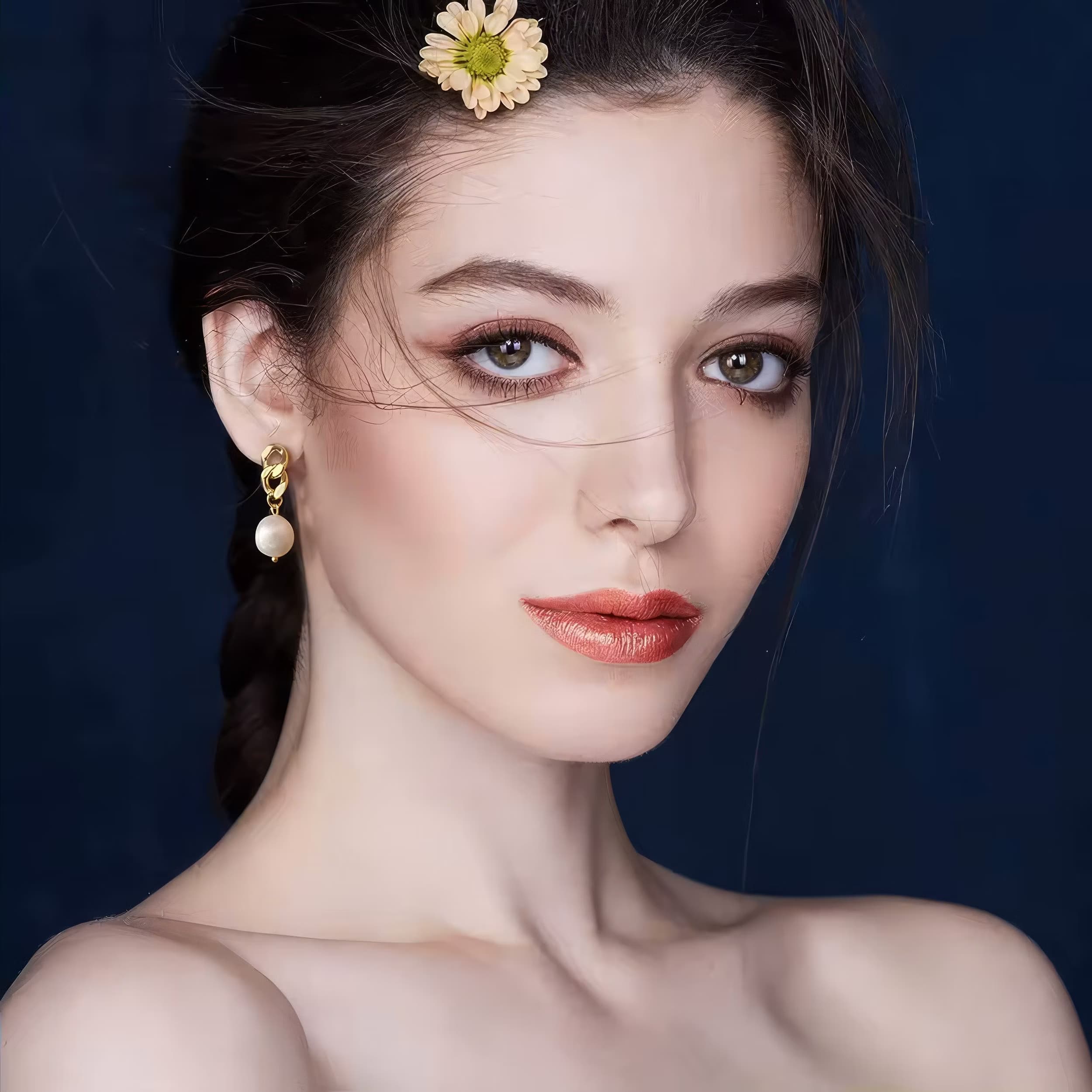 pearl drop earrings
