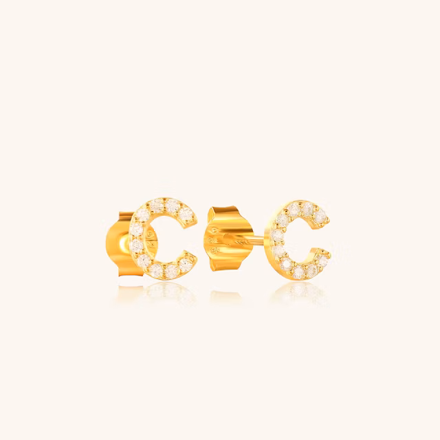letter earrings for women
