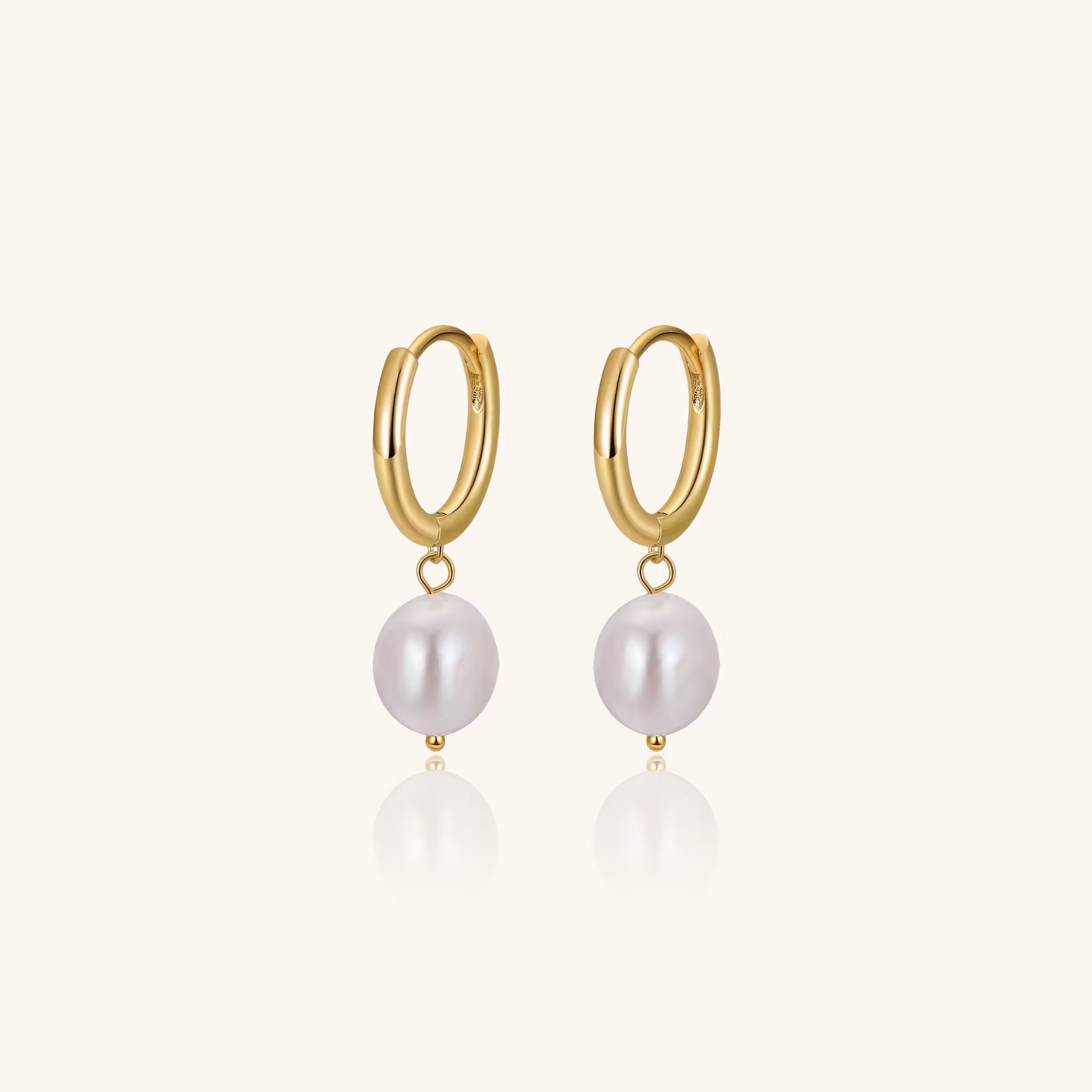 pearl hoop earrings
