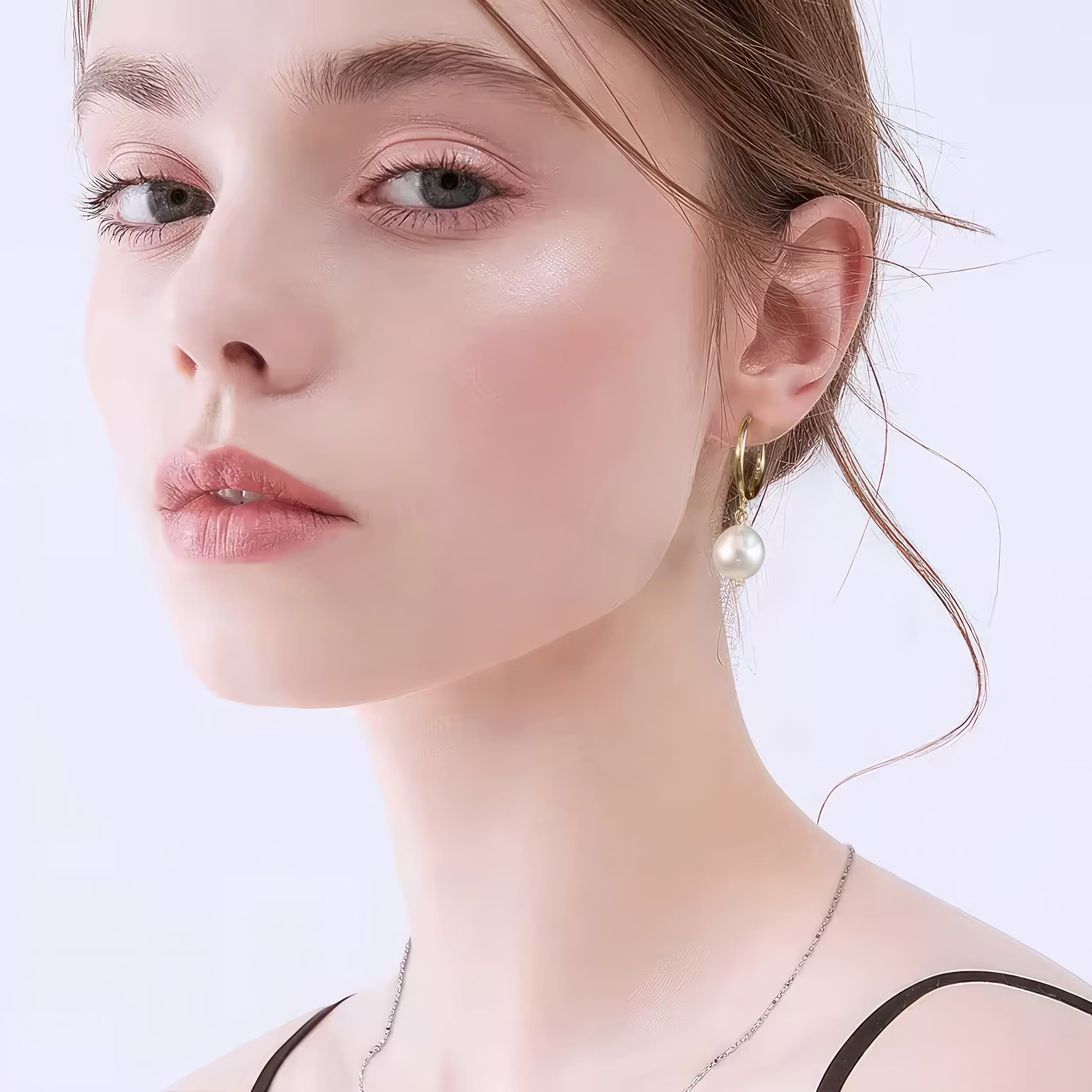 pearl hoop earrings
