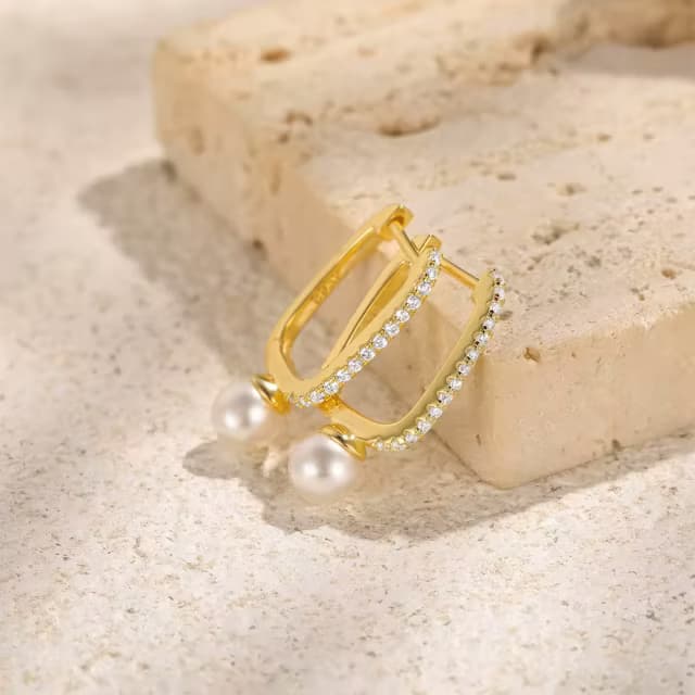 pearl hoops for women