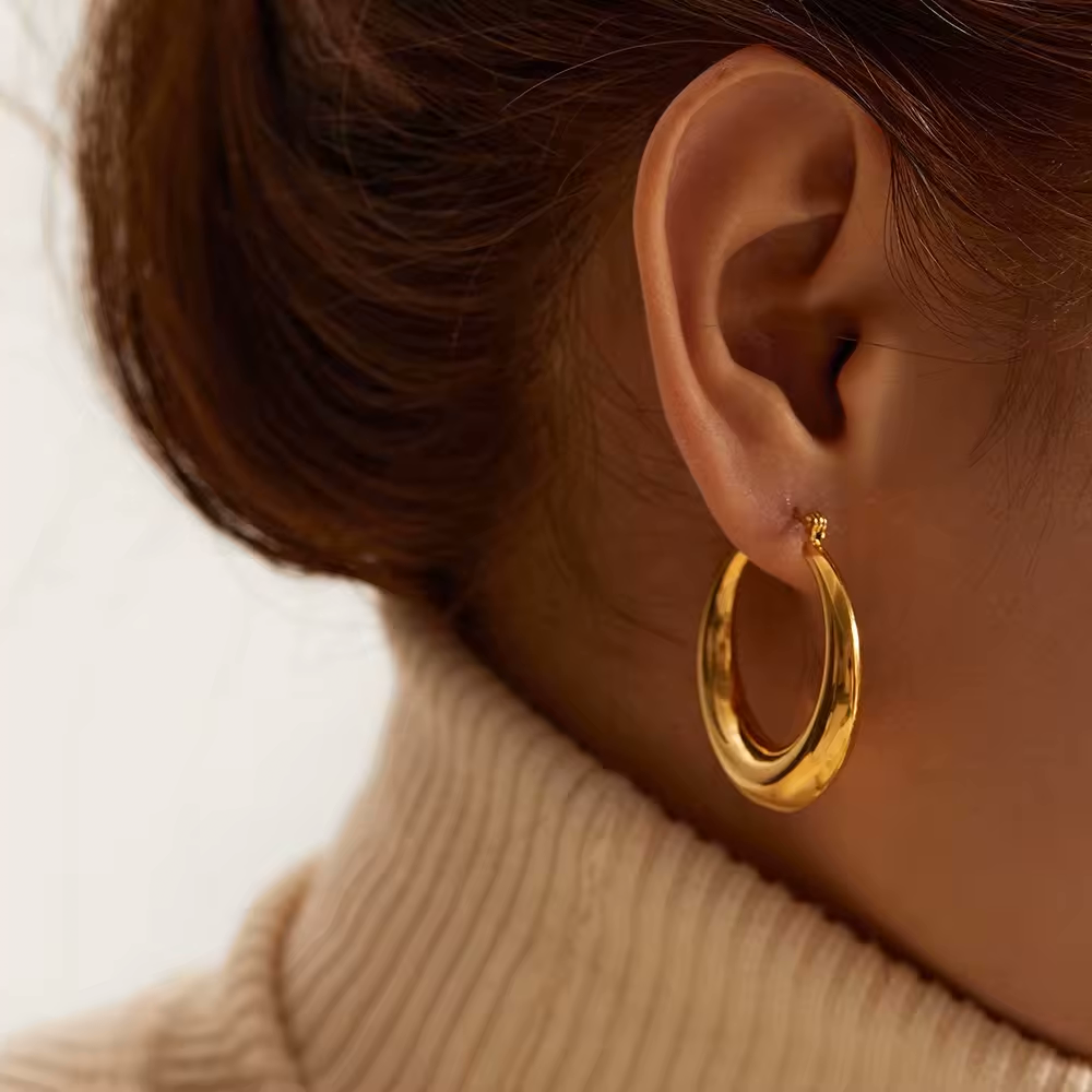 Chunky Tapered Hoops