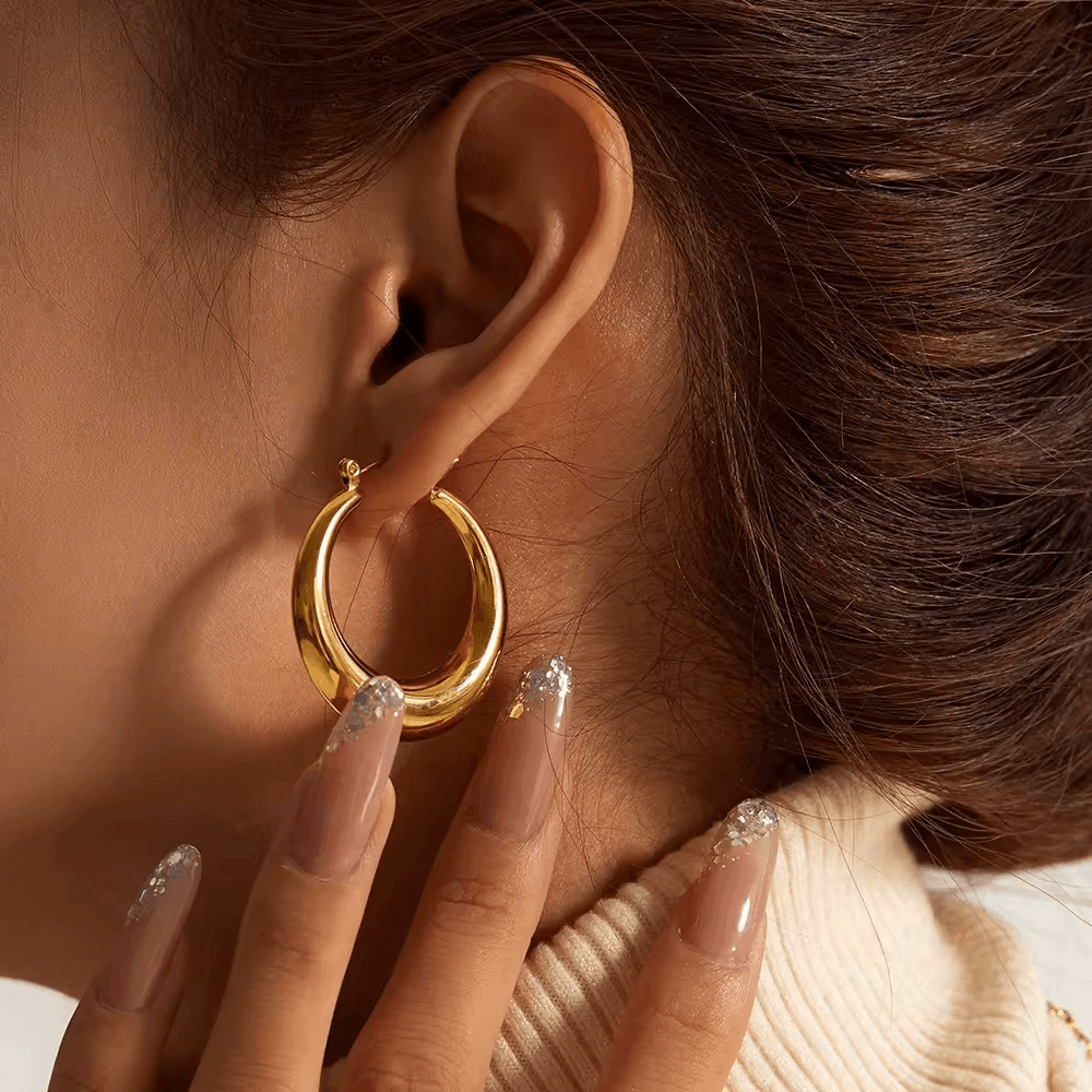 Chunky Tapered Hoops