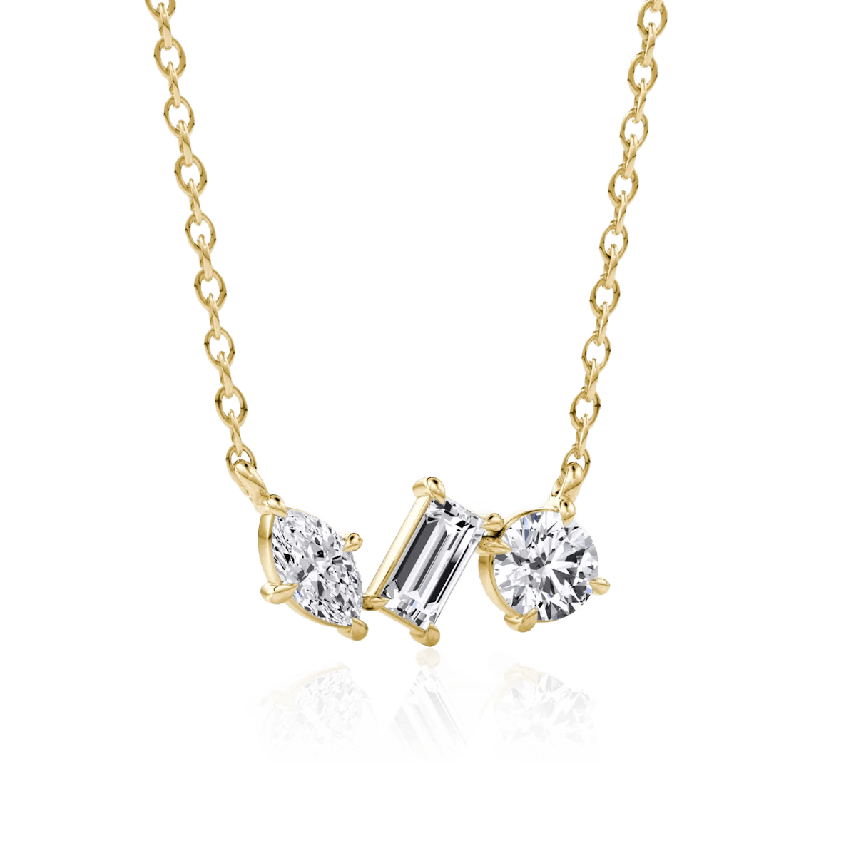 Geometric Zircon Necklace