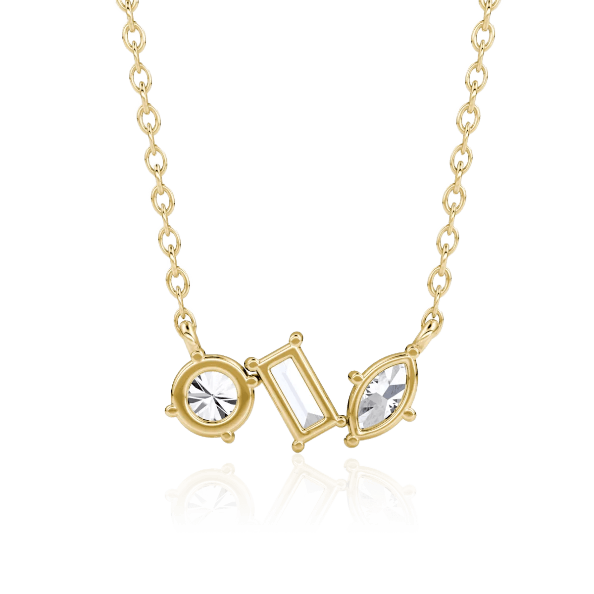 Geometric Zircon Necklace