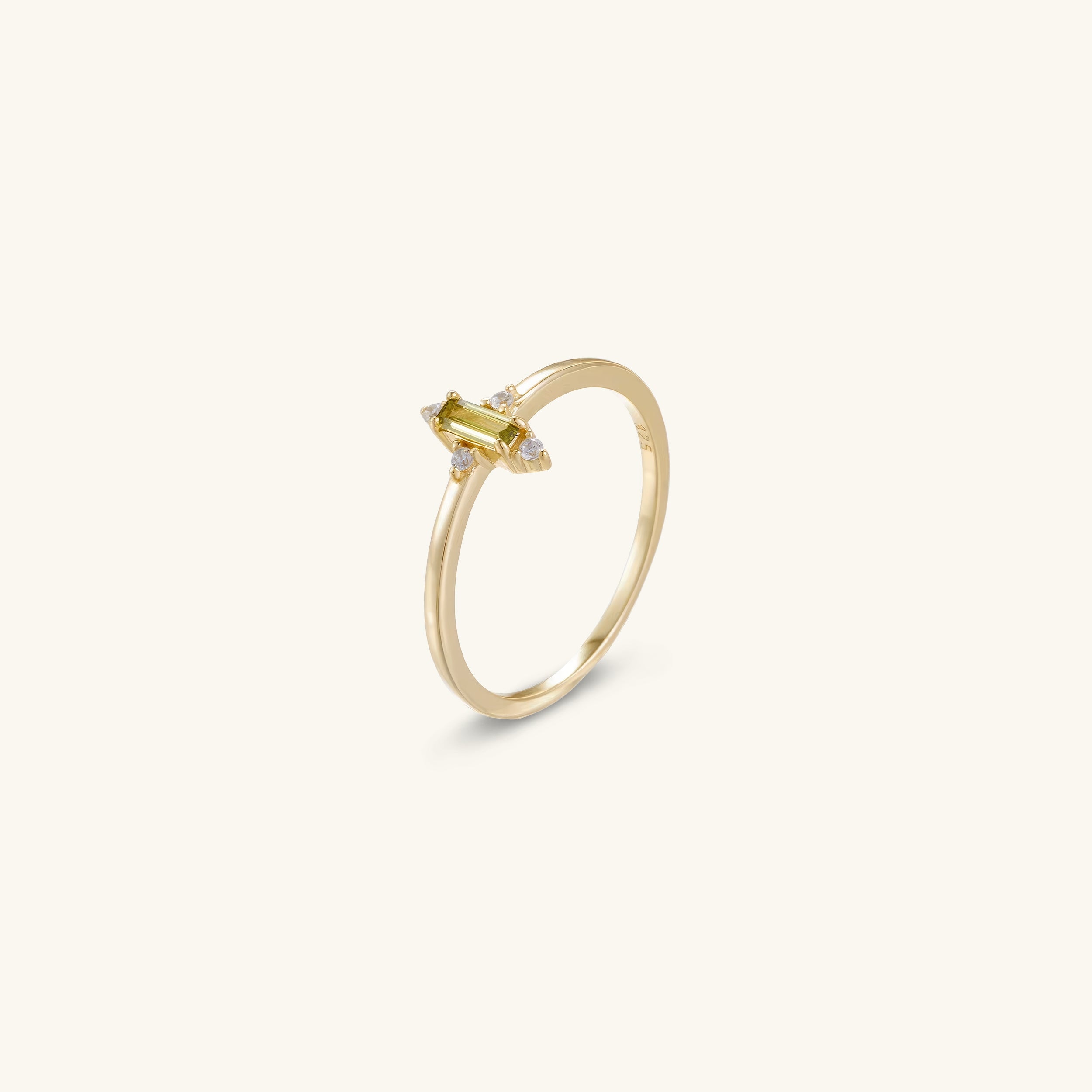 Golden Dawn Baguette Ring