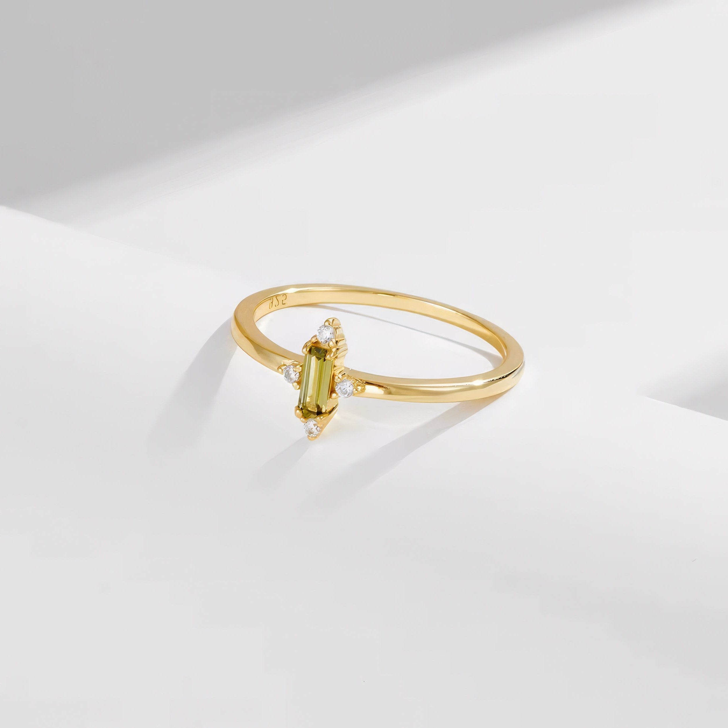 Golden Dawn Baguette Ring