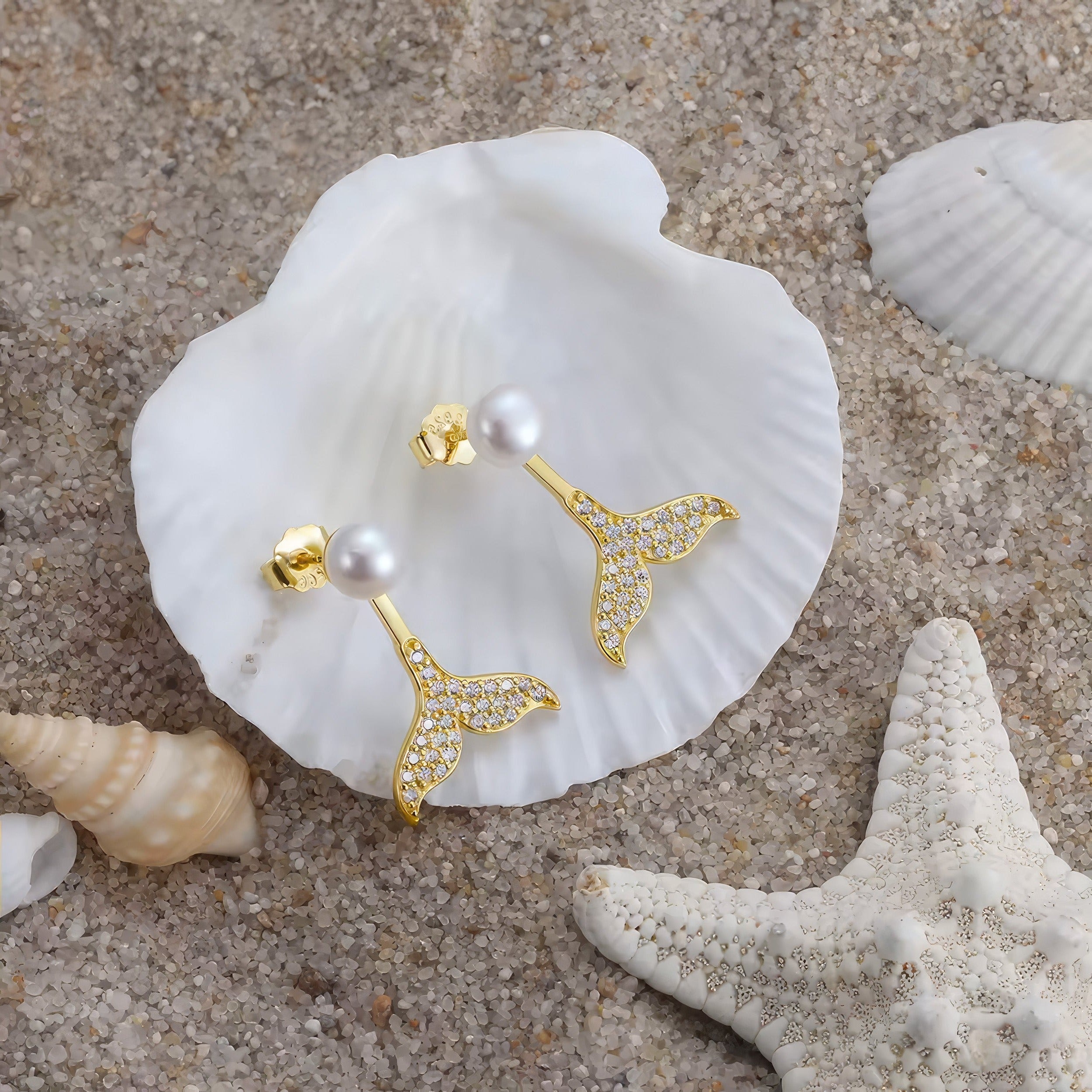 Mermaid Pearl Studs