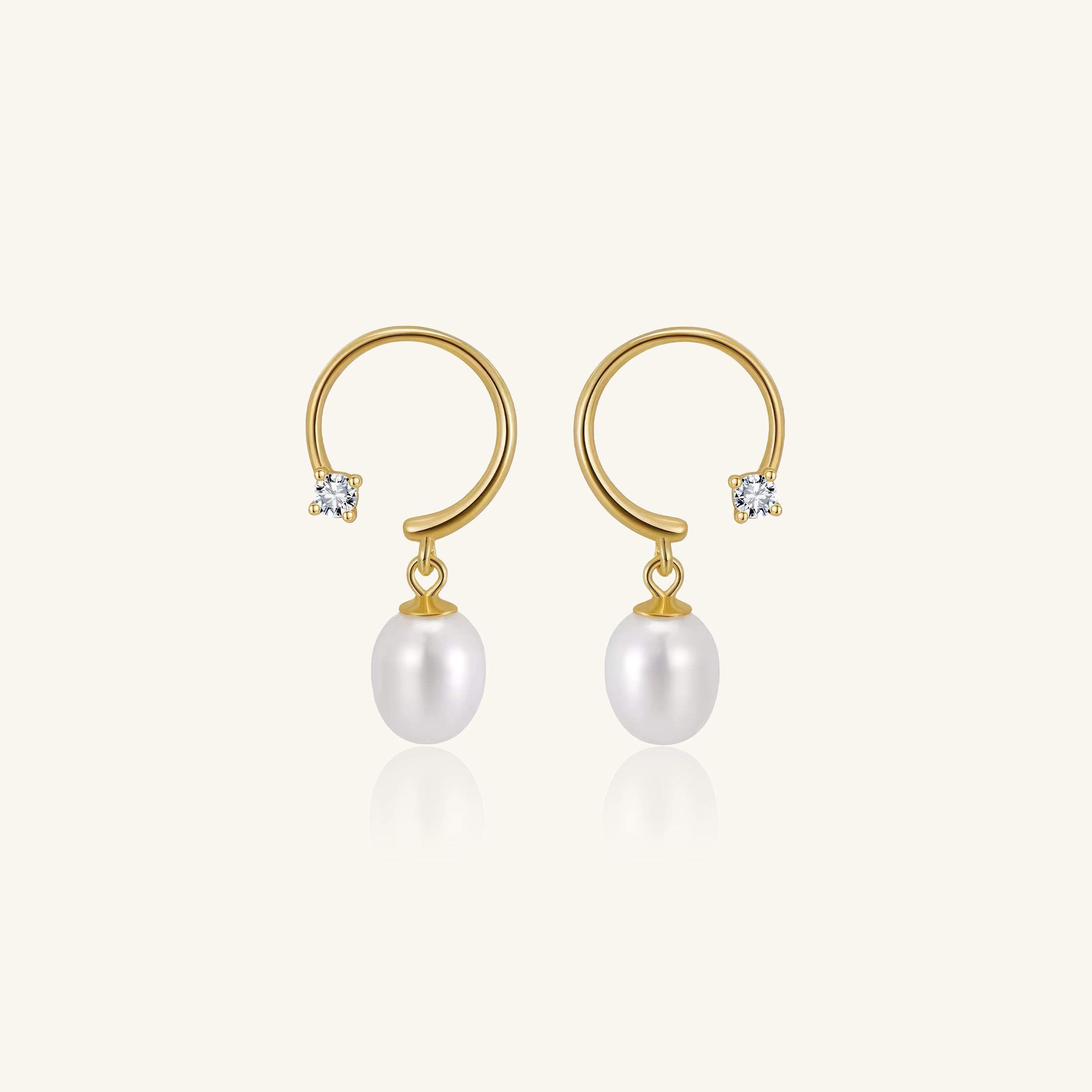 Orbit Pearl Drop Studs