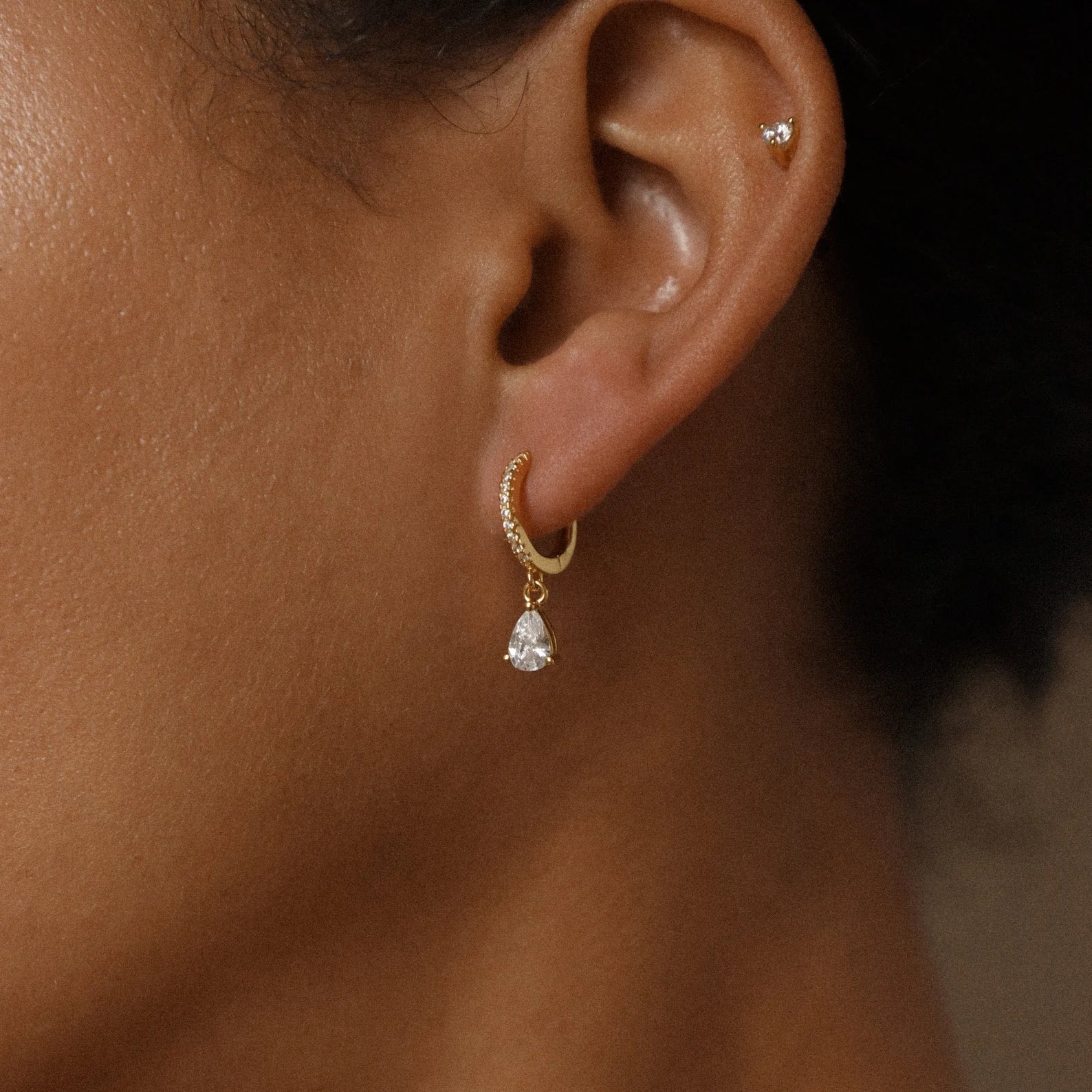 Delicate Drop Hoops