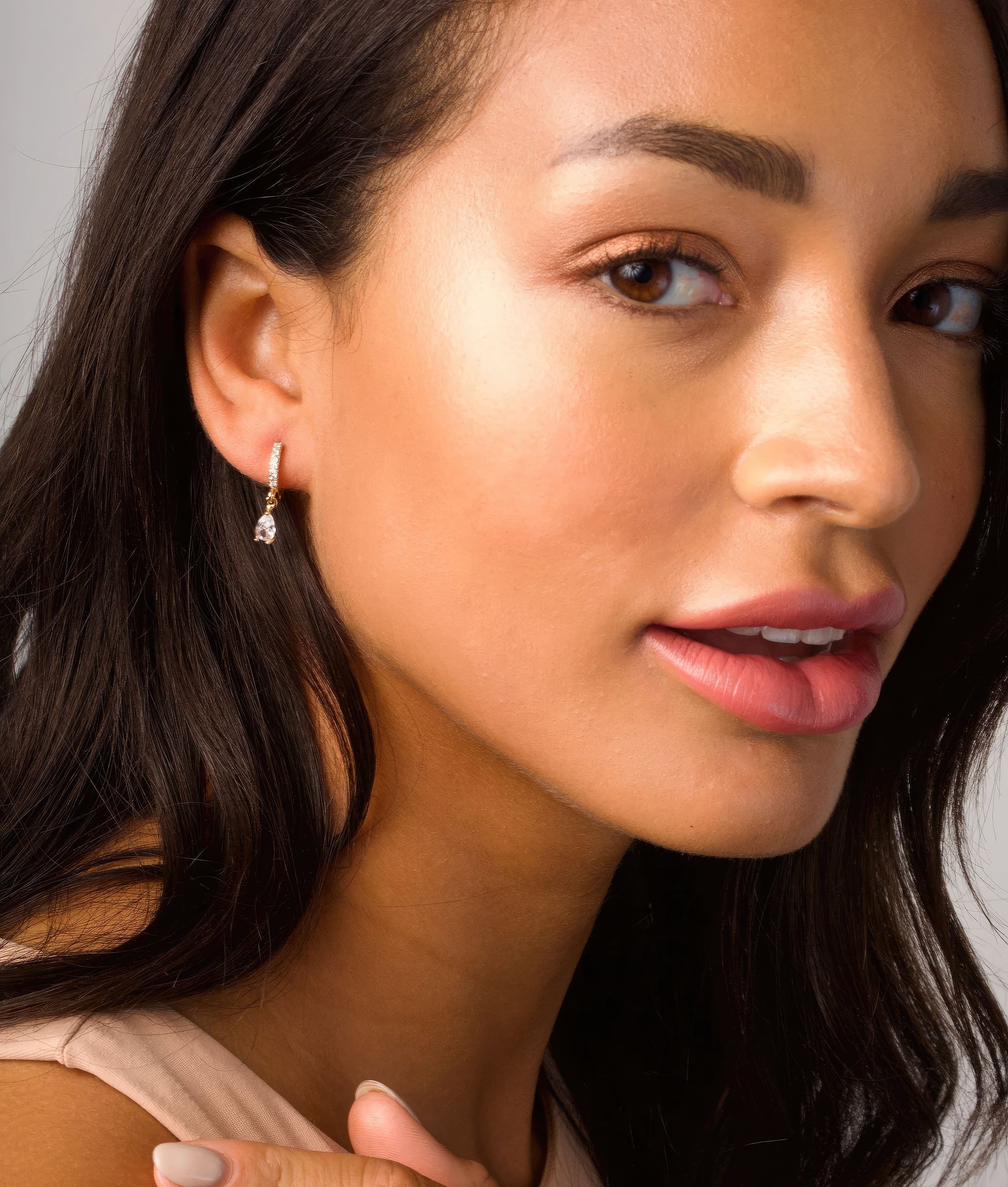 Delicate Drop Hoops