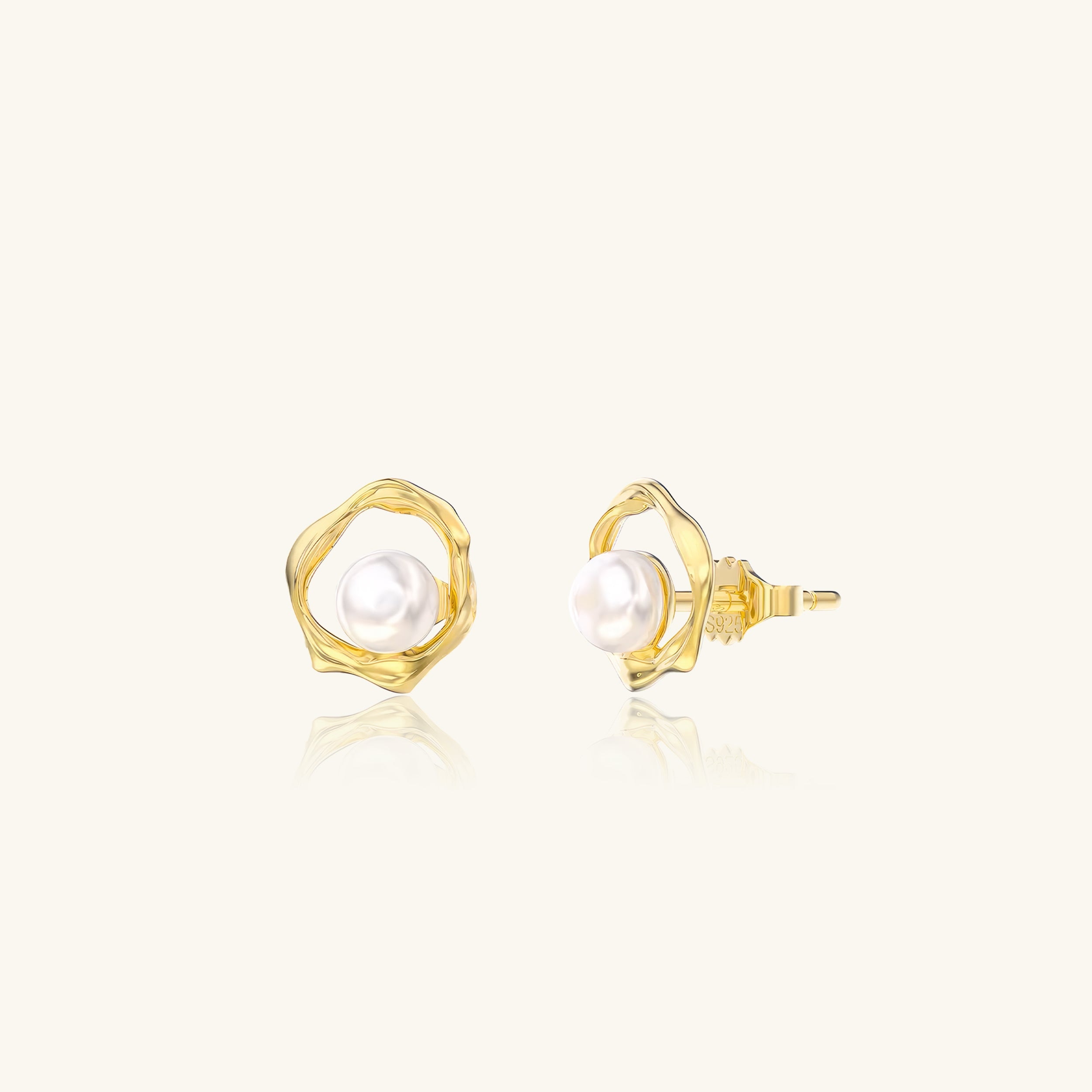 Pearl Halo Studs