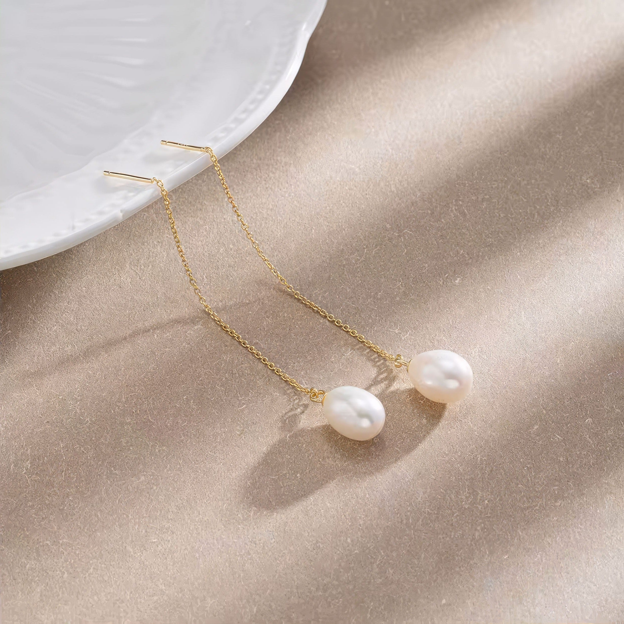 Pearl Threader Earrings