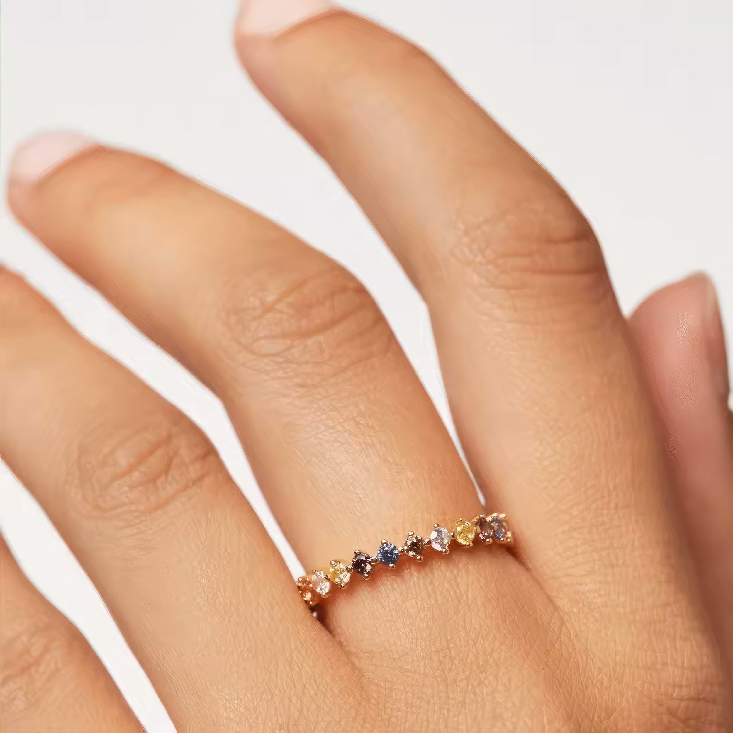 Rainbow Eternity Ring