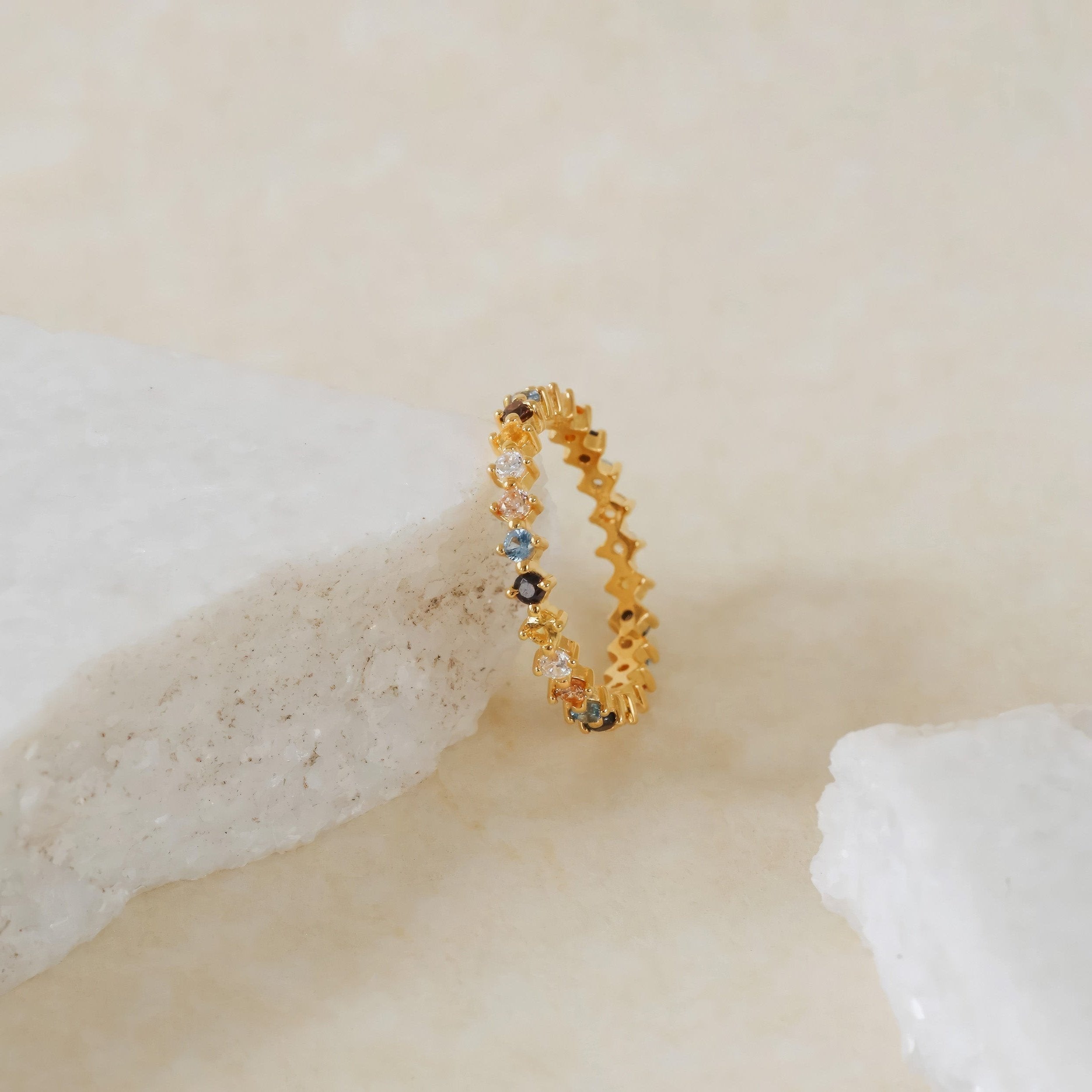 Rainbow Eternity Ring