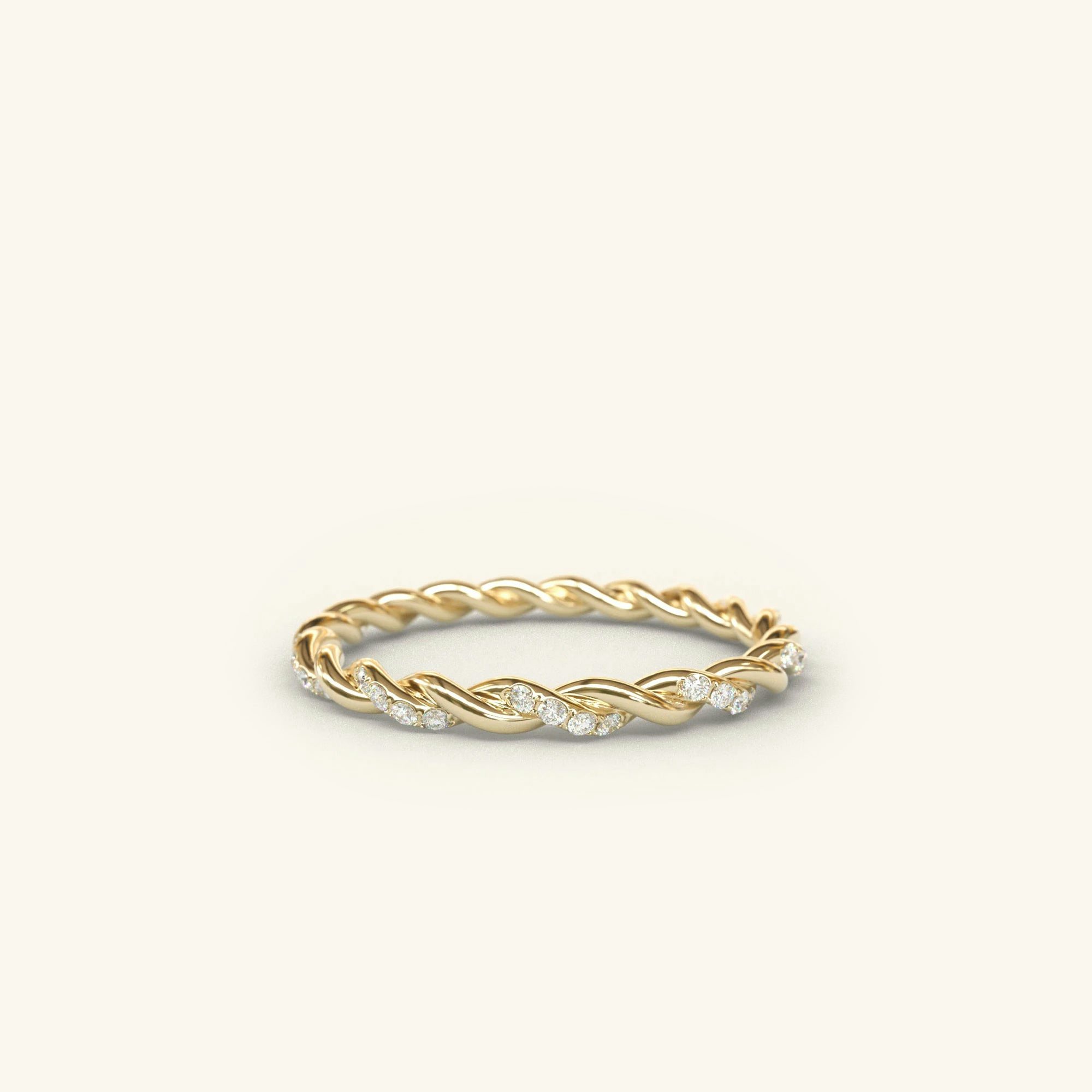 Twisted Pavé Ring