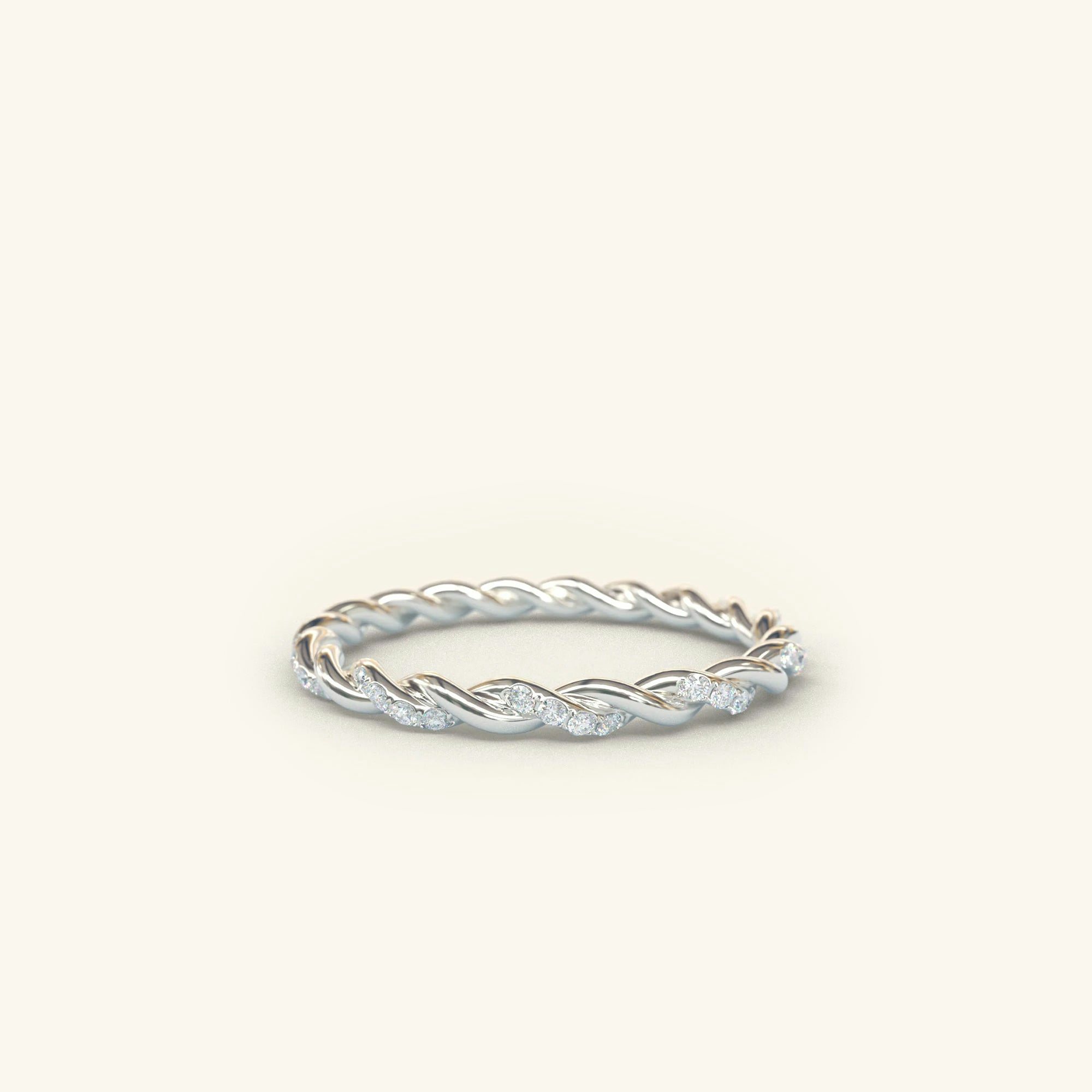 Twisted Pavé Ring